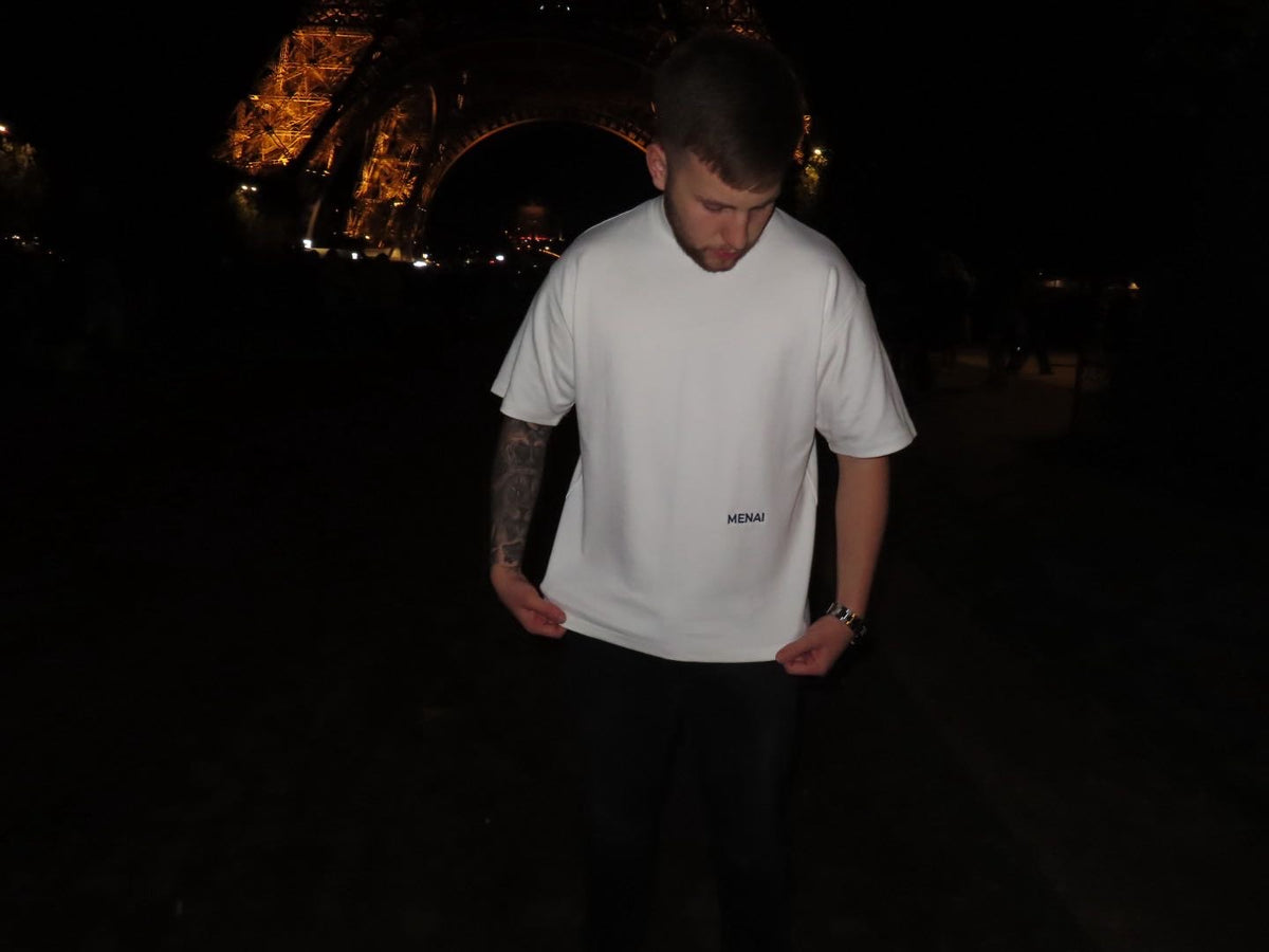 Limited Relaxed White MENAI Tee